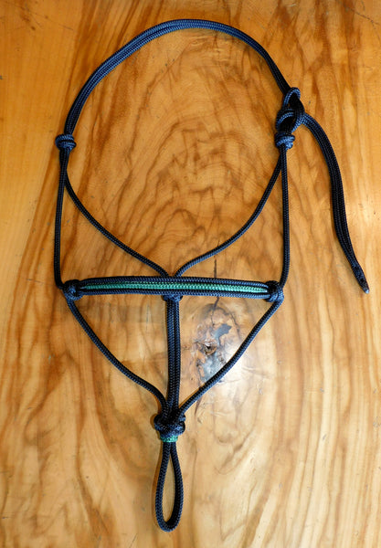 Marine rope inset halter Hunter green