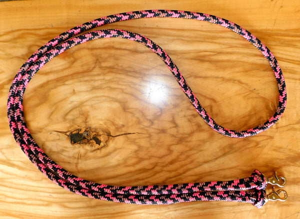 Pre made-Rope reins "Desert Rose" equestrian rope, 9ft