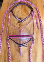 Pre made-Sliding chin riding halter and reins set, braided nose "Sundance"