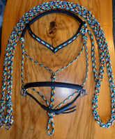 Pre made-Sliding chin riding halter and reins set "Apache Dream 1"