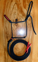 Marine rope Inset halter and lead set black/red