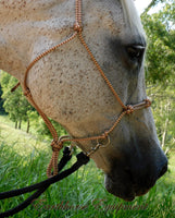 Pre made-Lower sidepull training/riding halter with four nose knots