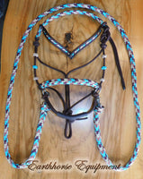 Pre made-Simple chin riding halter and reins set, Shetland/small pony size