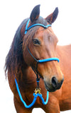 Padded riding halter without chinstrap, V brow